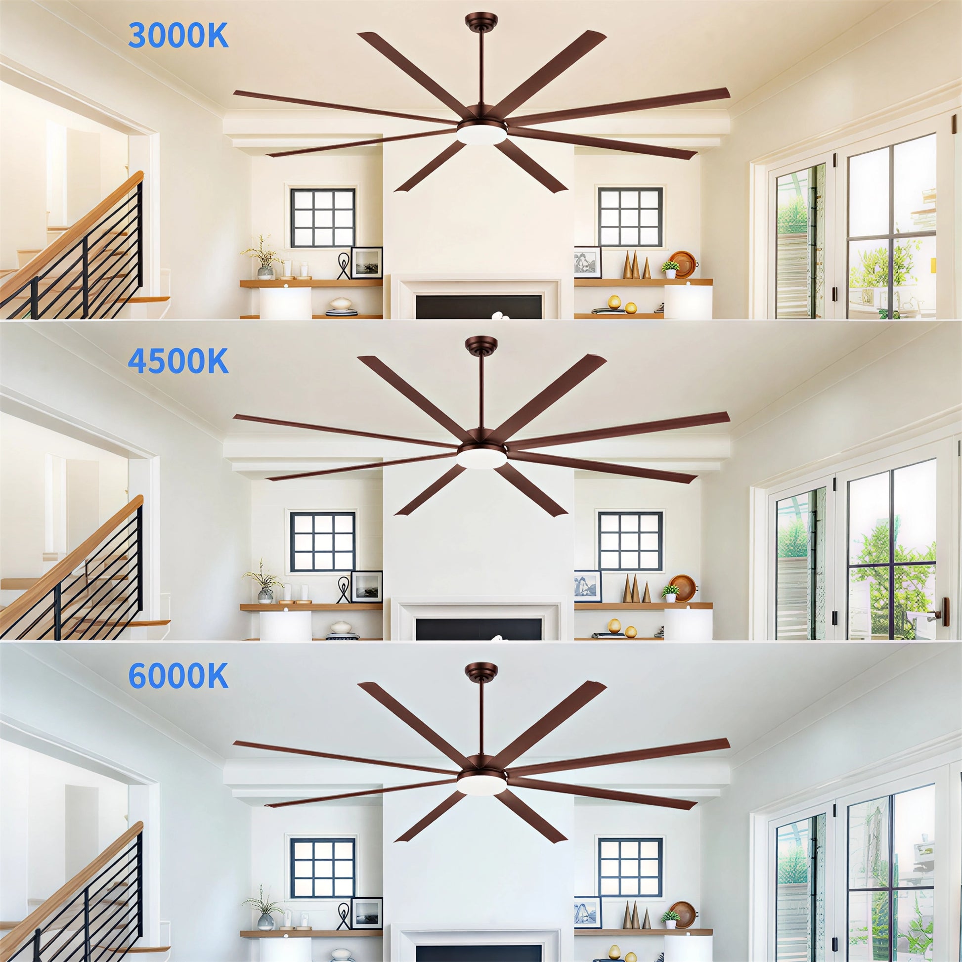 96" Coffee Industrial Ceiling Fan with Remote - view 5