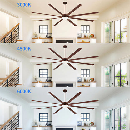 96" Coffee Industrial Ceiling Fan with Remote - view 5