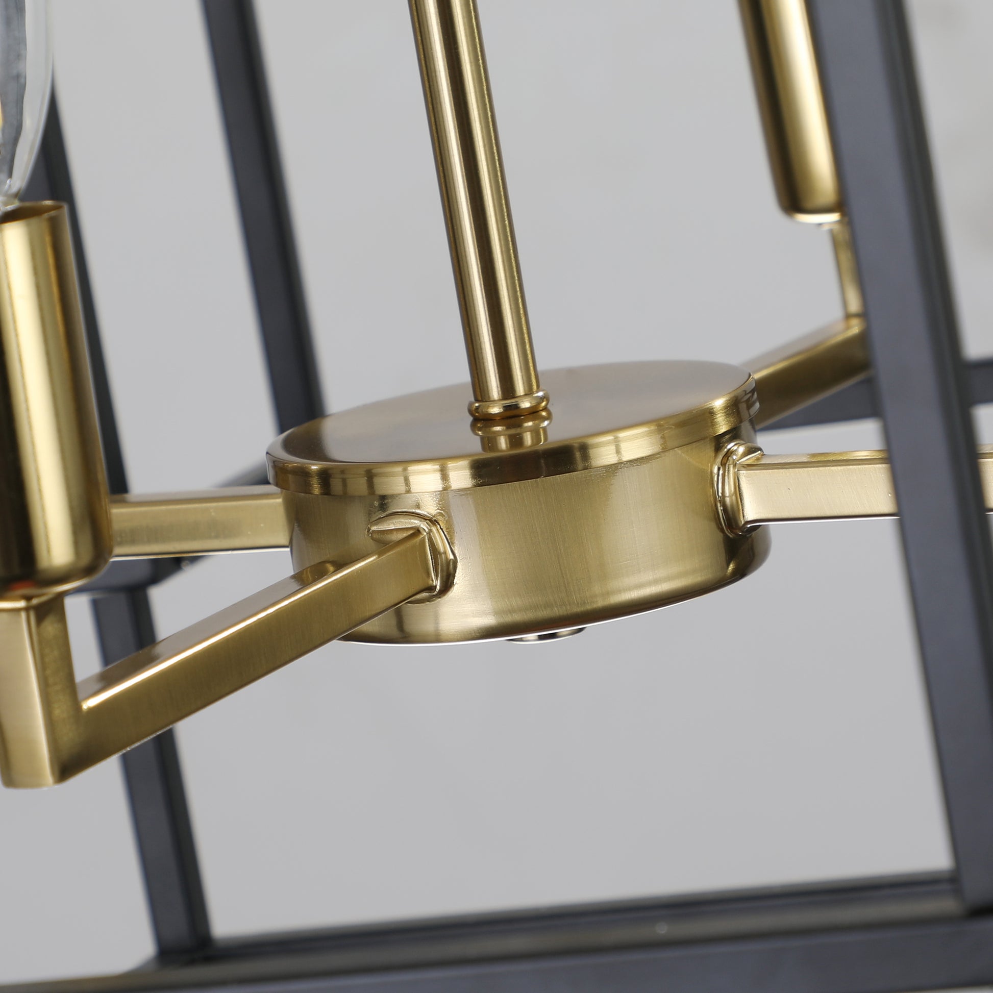 18" 8-Light Black & Gold Geometric Chandelier - view 10
