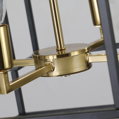 18" 8-Light Black & Gold Geometric Chandelier - view 10