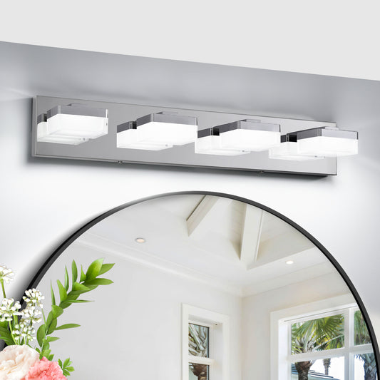 4-Light Chrome LED Bathroom Vanity Light - view 2