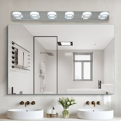 45" 6-Light Chrome LED Vanity Wall Light - view 3