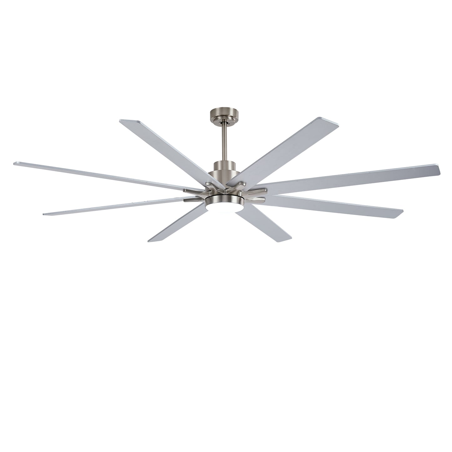 84" Nickel 8-Blade Ceiling Fan with Dimmable LED - view 21