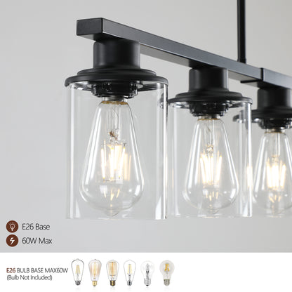 37" 5-Light Matte Black Industrial Chandelier - view 7