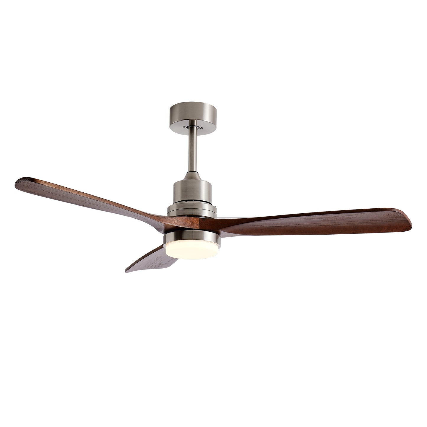 52" Brushed Nickel 3-Blade Ceiling Fan with Remote - view 9