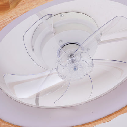 20" Plum Blossom Flush Mount Ceiling Fan with Dimmable LED - view 23