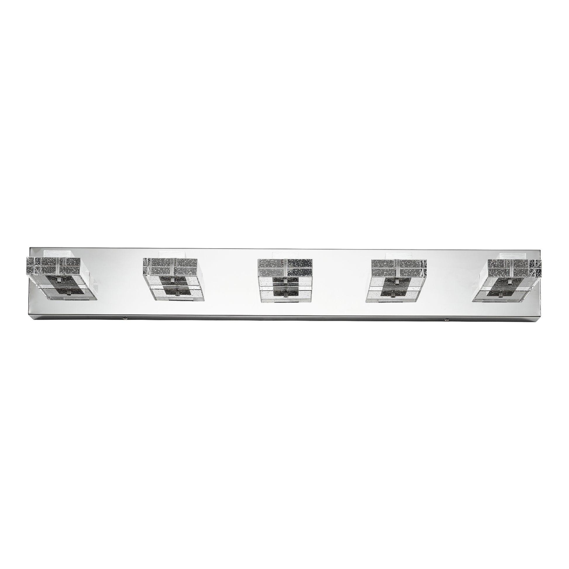 31" 5-Light Chrome LED Vanity Light with Acrylic Shades - view 9
