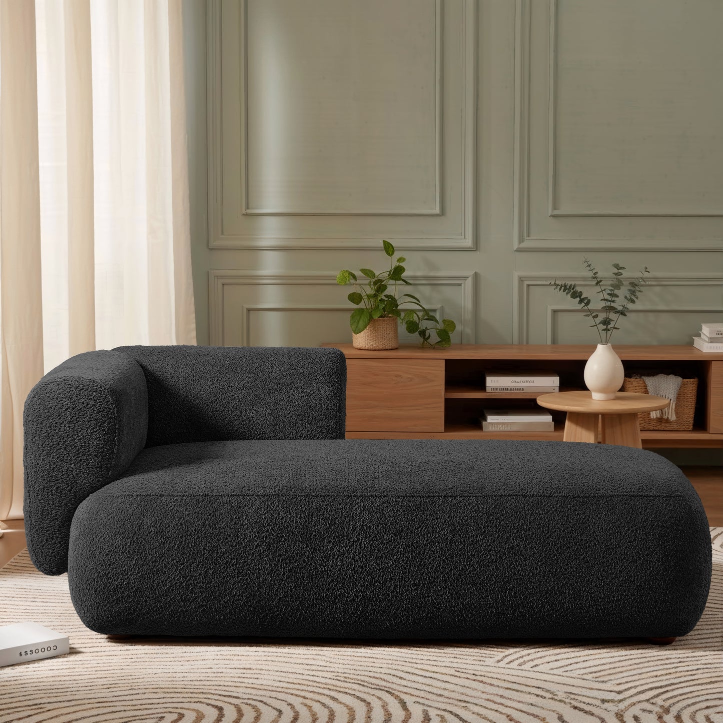 Chaise Lounge With Ottoman