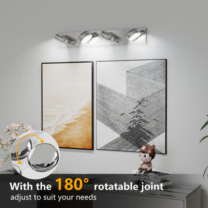 28" 4-Light Modern Chrome LED Vanity Light - view 5