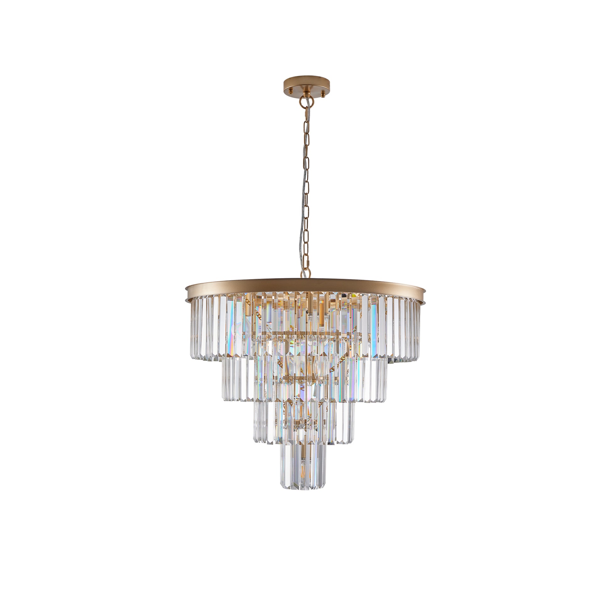 24" 4-Tier Gold Crystal Chandelier - view 9
