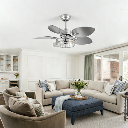 42" Silver Reversible Ceiling Fan with Remote - view 7