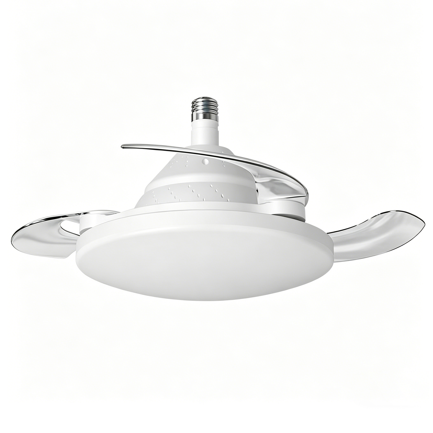 White Retractable Blade Ceiling Fan with Remote - view 5