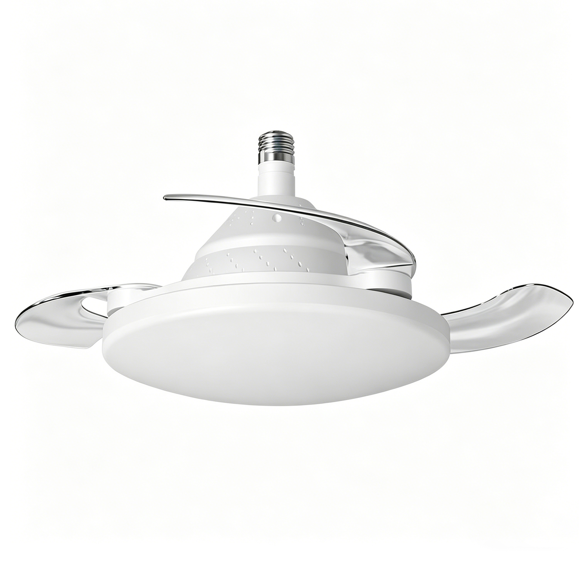 White Retractable Blade Ceiling Fan with Remote - view 5