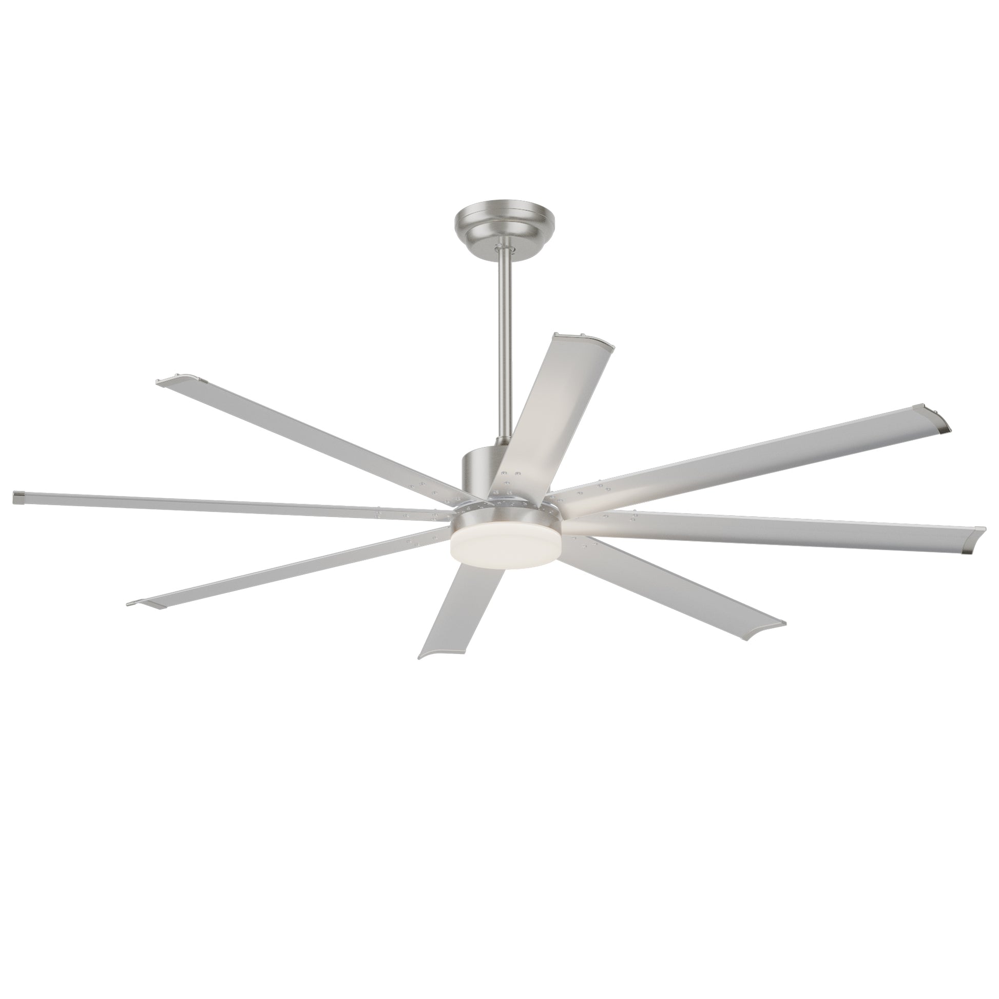 72" Silver Industrial Aluminum Ceiling Fan with Remote - view 18
