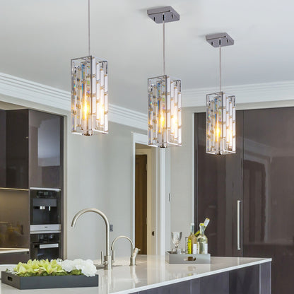 4" Chrome Crystal Prism Pendant Light, 3-Pack - view 4