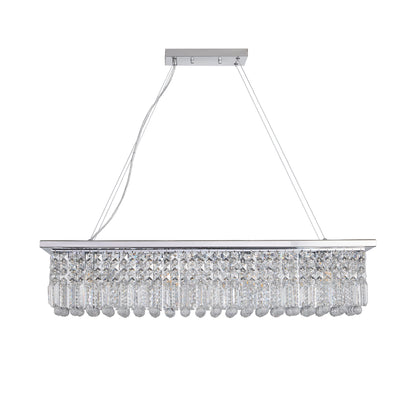 39.4" 8-Light Chrome Raindrop Crystal Chandelier - view 10