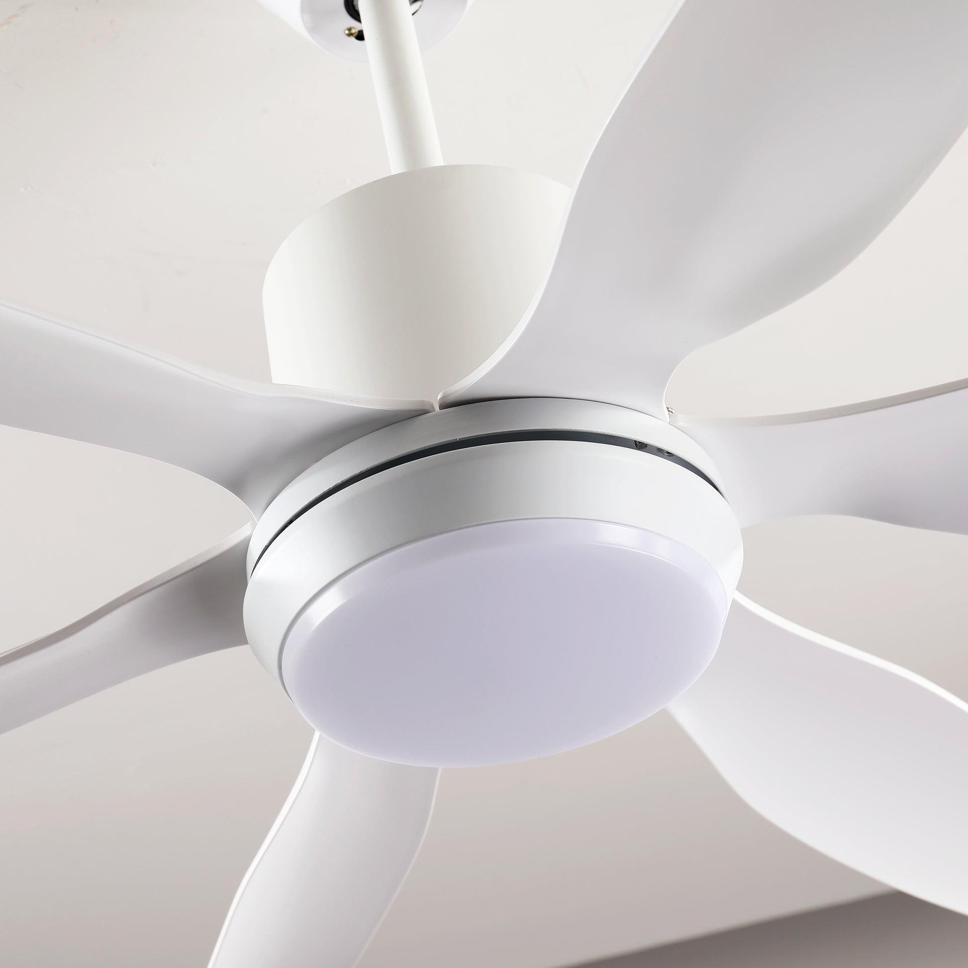 56" White 6-Blade Ceiling Fan with Remote - view 18