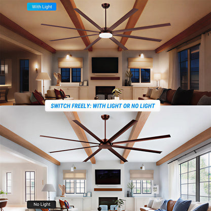 96" Coffee Industrial Ceiling Fan with Remote - view 4