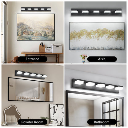 5-Light Modern Black LED Vanity Light - view 4