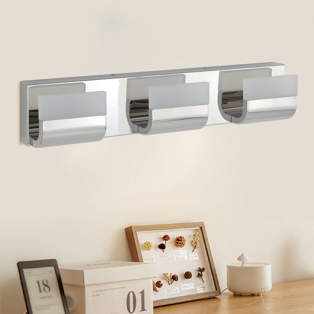 3-Light Chrome LED Vanity Wall Light - view 3
