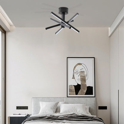 12" Black Starburst LED Flush Mount Ceiling Light - view 4