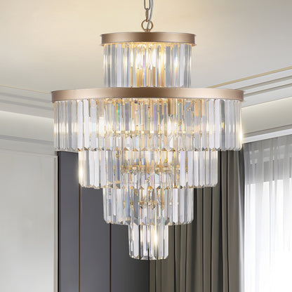 23.6" Gold Luxury Crystal Pendant Chandelier - view 6