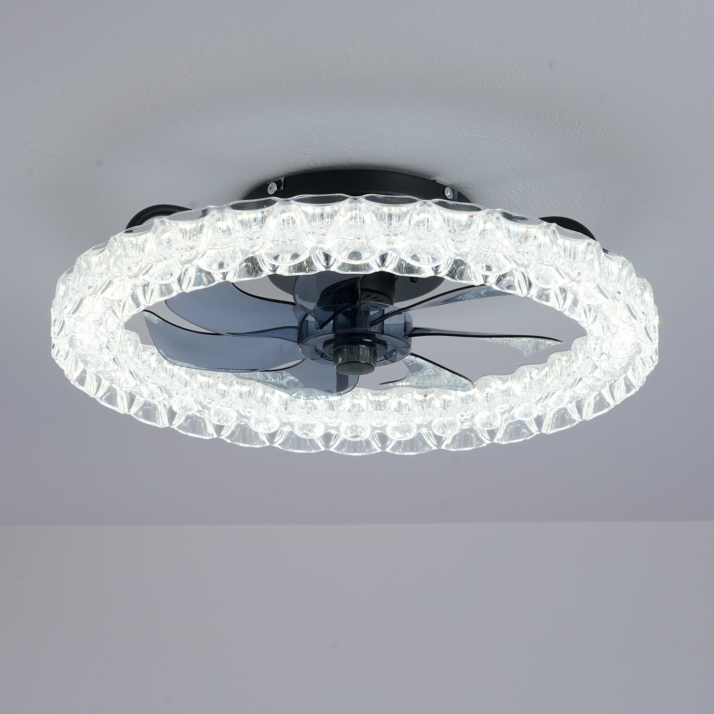 Matte Black Galaxy Ceiling Fan with Dimmable LED - view 18