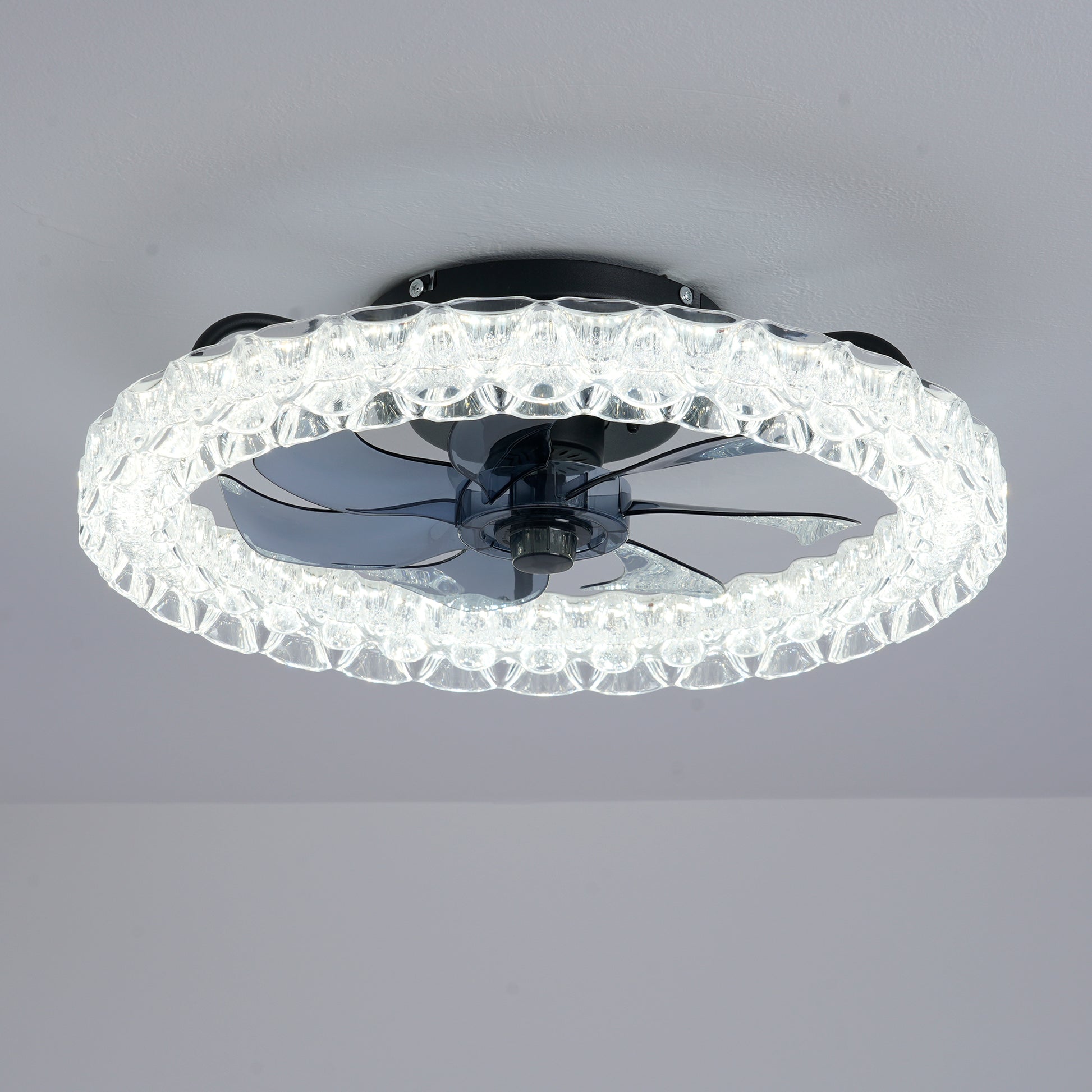 Matte Black Galaxy Ceiling Fan with Dimmable LED - view 18