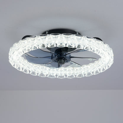 Matte Black Galaxy Ceiling Fan with Dimmable LED - view 18