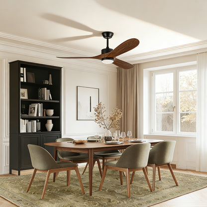 60" Matte Black Ceiling Fan with LED Light - view 15