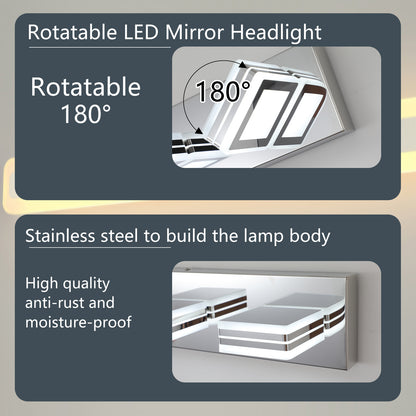 39" 6-Light Chrome LED Vanity Light with Acrylic Shades - view 3