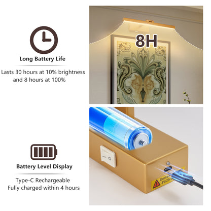 16" Modern Gold Dimmable LED Vanity Light - view 6