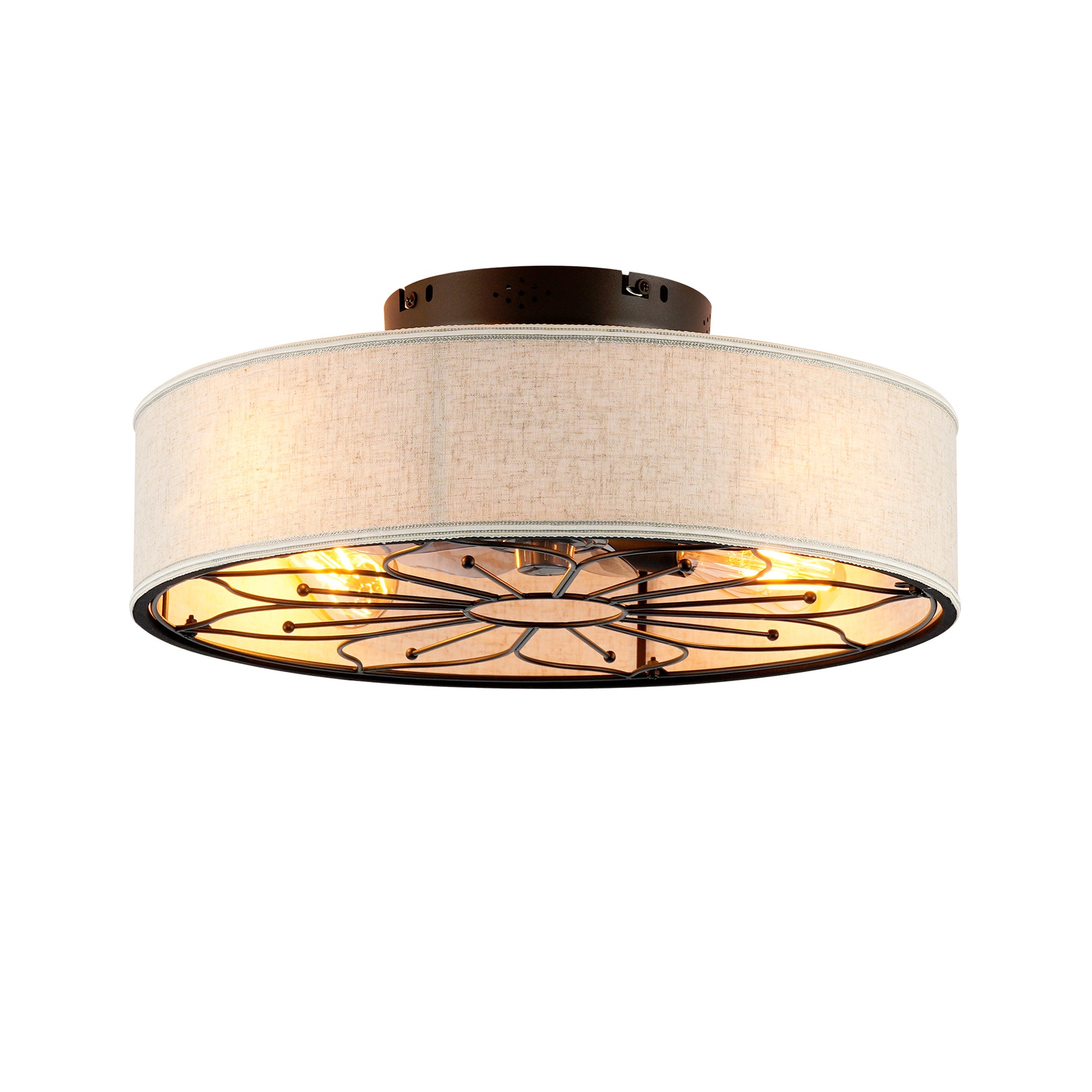 20" Lotus Fabric Bladeless Ceiling Fan with Remote - view 23