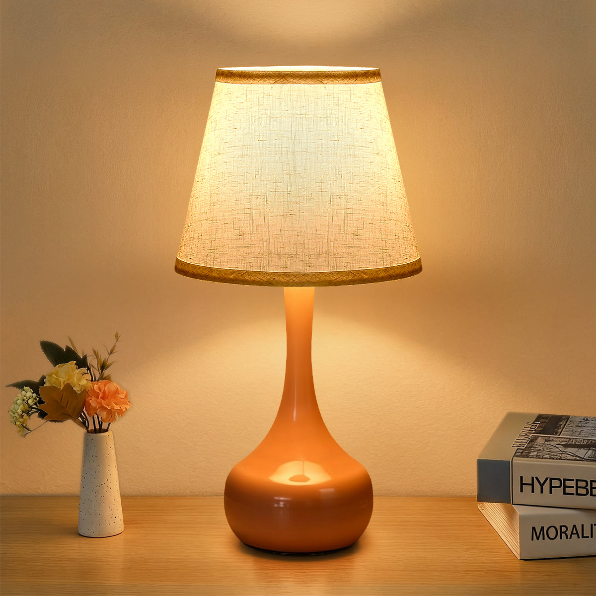 Pink Dimmable Bedside Table Lamp, Set of 2 - view 2