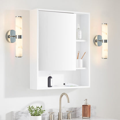 Chrome Faux Marble Wall Sconce, Set of 2 - view 3