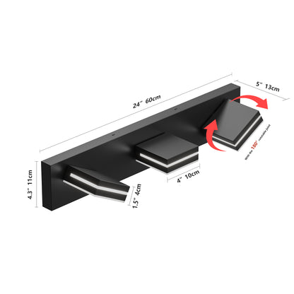 3-Light Black Minimalist LED Vanity Light - view 7