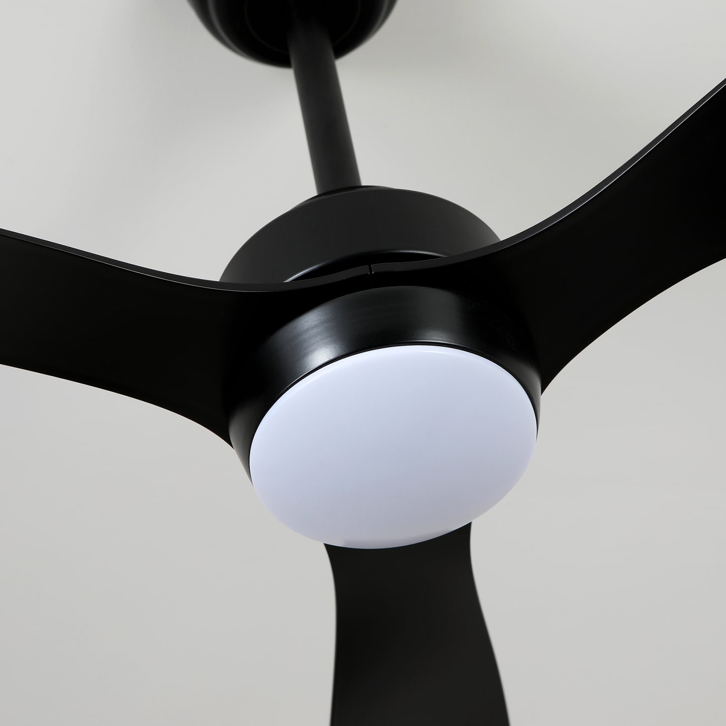 52" Matte Black 3-Blade Ceiling Fan with Light - view 24