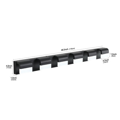 6-Light Black LED Vanity Wall Light - view 10