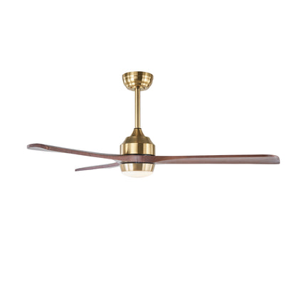 52" Gold Solid Wood Ceiling Fan with Remote - view 21