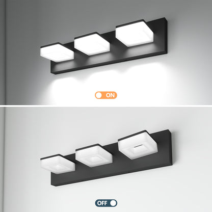 20" 3-Light Matte Black LED Vanity Light - view 6