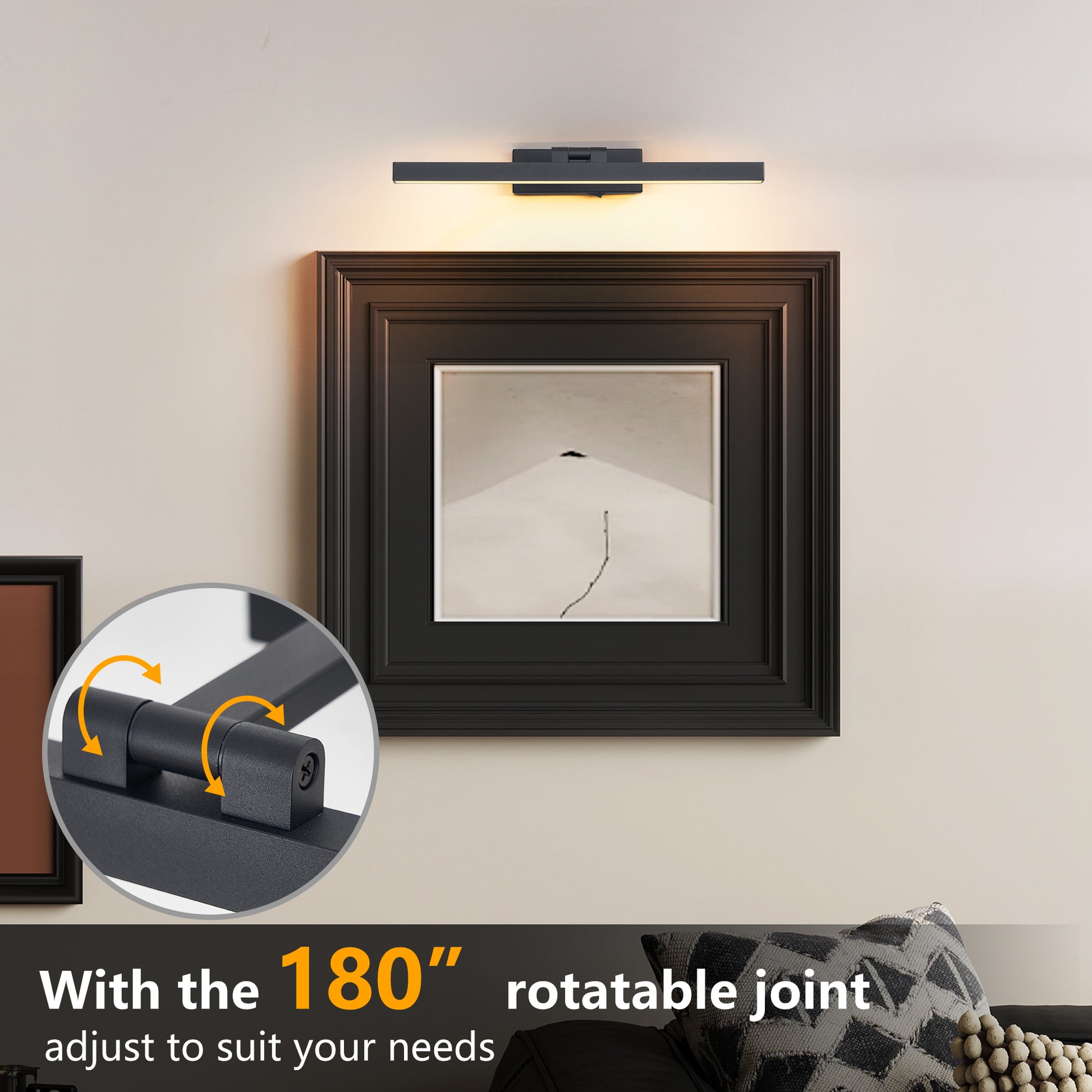 16" Modern Black Dimmable LED Vanity Light - view 6