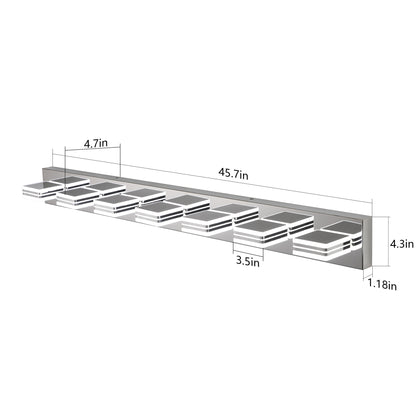 45" 7-Light Chrome LED Vanity Light with Acrylic Shades - view 13